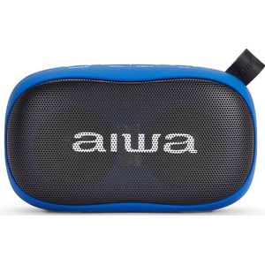 Aiwa BS-110BL Bluetooth luidspreker (Werkt op batterijen), Bluetooth luidspreker, Blauw, Zwart