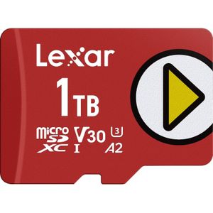 Lexar - Play - Geheugenkaart - Rood - 1000 GB - microSDXC U3 UHS-I