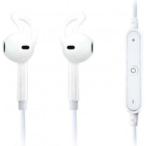 Msonic Słuchawki z mikrofonem MHS6W, Bezprzewodowe BT, Sportowe białe (Draadloze), Koptelefoon, Wit