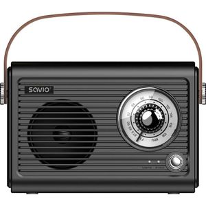Savio - RS-01 - Draagbare Radio - Zwart - FM en Bluetooth