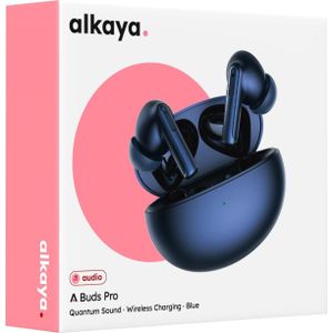 Alkaya A Buds Pro Quantum Sound Bluetooth hoofdtelefoon, inductief opladen (ANC, Draadloze), Koptelefoon, Zwart