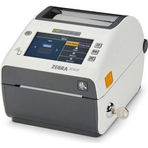 Zebra ZD621d Gezondheidszorg, 8 dots/mm (203dpi), Disp. (kleur), RTC, USB, USB-Host, RS232, BT, Etherne (203 dpi), Labelprinter, Wit