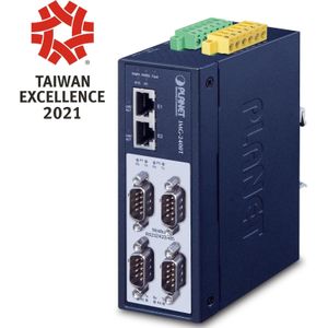 Planet Industriële 4-poorts RS232/422/485 Modbus Gateway, Data converter