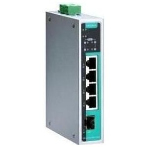 Moxa EDS-G205A-4POE-1GSFP - Unmanaged Gigabit PoE-switch met 4 PoE 10/100 1000BaseT(X)-poorten, Netwerkschakelaar