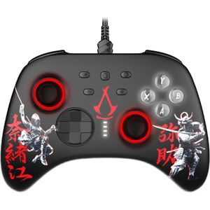 Trade Invaders - Assassin's Creed Shadows - Bedrade Controller - Zwart-Rood - 3 Meter Kabel