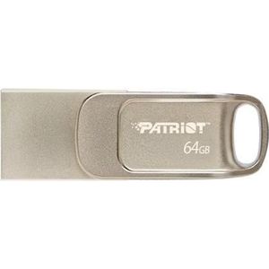 Patriot FLASHDRIVE Tab T560 64GB Dual USB 120MB/s (64 GB, USB-A, USB-C), USB-stick, Zilver