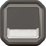 LEGRAND - Plexo New 069854L - Verlichte Drukknop - Antraciet - Voor Vochtige Ruimtes