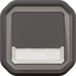 LEGRAND - Plexo New 069854L - Verlichte Drukknop - Antraciet - Voor Vochtige Ruimtes