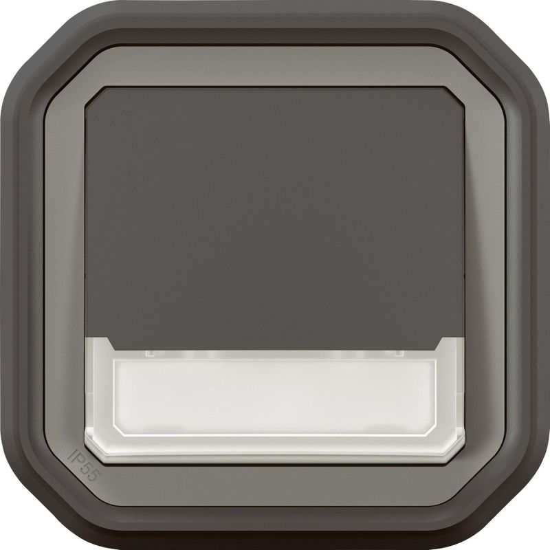LEGRAND - Plexo New 069854L - Verlichte Drukknop - Antraciet - Voor Vochtige Ruimtes