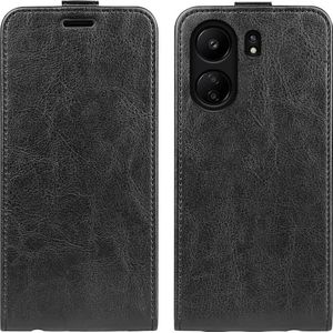 Cover-Discount Xiaomi Poco C65 / Redmi 13C - Klassieke Flip Case verticaal zwart (Poco C65, Redmi 13C), Smartphonehoes, Zwart