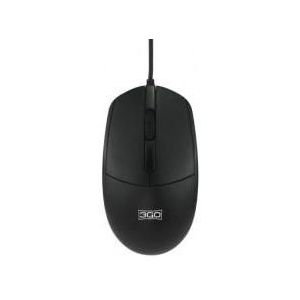 3GO Raton Muis Negro USB (Bedraad), Muis, Zwart