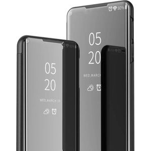 Screenguard Huawei P Smart 2020 Clear View Flip Case (Huawei P Smart (2020)), Smartphonehoes, Zwart
