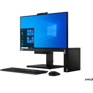 Lenovo Personal computer ThinkCentre M75q Desktop Klein AMD Ryzen 5 5600GE Intern geheugen, Onderdelen voor notebooks, Zwart