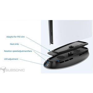 Subsonic - Cooling Stand - Accessoires - Zwart - Compatibel met PS5 en PS5 Slim