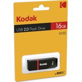 Kodak EKMMD16GK102 (16 GB, USB 2.0), USB-stick, Wit, Zwart, Rood