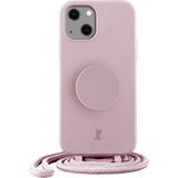 PopSockets Just Elegance Halskettingetui + PopSockets (iPhone 14 Plus), Smartphonehoes, Roze