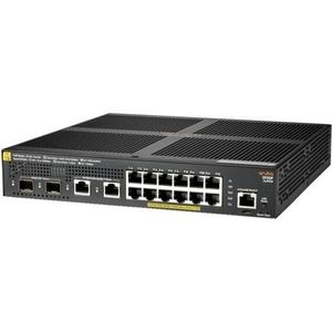 HPE Aruba 2930F 12G PoE+ 2G/2SFP+, Managed, L3, Gigabit Ethernet (10/100/1000 (12 ports), Netwerkschakelaar, Zwart