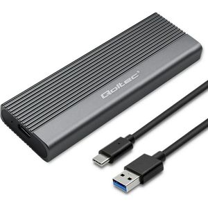 Qoltec - 52267 - Behuizing SSD - Grijs - Aluminium - 2 TB