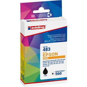 Edding Inktcartridge vervangt Epson T2991, 29XL Compatibel Zwart EDD-483 18-483-01