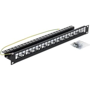 Triton RAC-PP-X10-A1 - 19"1U patchpaneel voor max. 24 Keystone, 14,8x17,5mm elk, grijs, Server accessoires, Grijs