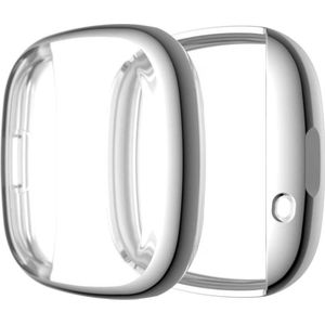 Cover-Discount Fitbit Versa 3 / Sense - Rubberen beschermhoes zilver, Sporthorloge + Smartwatch-accessoires, Transparant