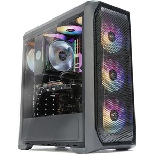 Zalman N5 MF ATX, RGB ventilator x4, gaas (ATX, Mini-ITX), PC-behuizing, Zwart
