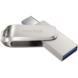 SANDISK Ultra Dual Drive Luxe (1000 GB, USB-A, USB-C), USB-stick, Zilver