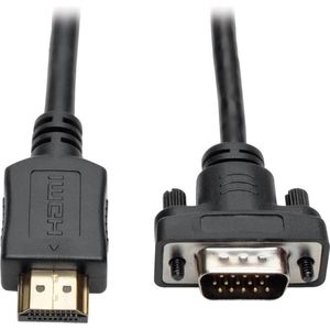 Eaton HDMI naar VGA Actieve Adapterkabel HDMI naar Low-Profile HD15 M/M 6ft. 1.8m (1.80 m, VGA), Videokabel