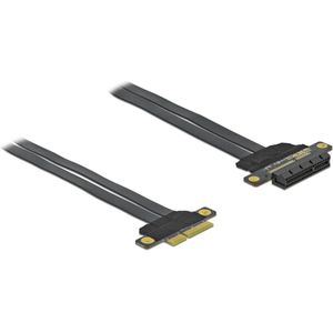 Delock PCI-E riser kaart x4 naar x4 flexibel, 60 cm, Accessoires voor moederborden