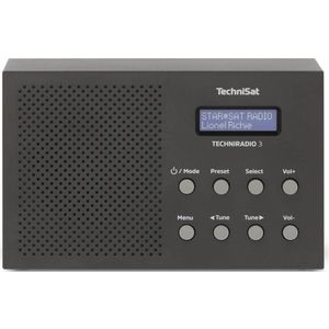 TechniSat TechniRadio 3 (DAB+, FM), Radio, Zwart