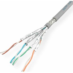 Roline S/FTP-(PiMF-) kabelCat.7 ruwe kabel massieve draad, AWG23, halogeenvrij 300m (SFTP, CAT7, 0.30 m), Netwerkkabel