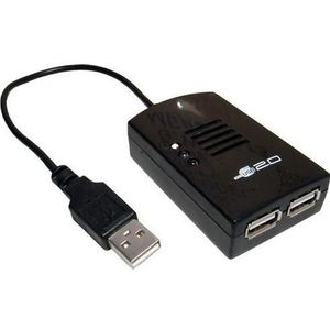 Cables Direct CDL 2-poorts USB2.0 hub - Bus Pow (USB-A, 2 ports), Docking station + USB-hub, Zwart