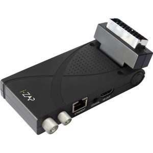Zap I-Zap Decoder T375 Dvbt2 Hevc Usb Hd (DVB-T, DVB-T2), TV-ontvanger, Zwart