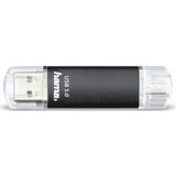 Hama Laeta Twin, 16GB USB flash drive USB Type-A / Micro-USB 3.2 Gen 1 (3.1 Gen 1) Zwart