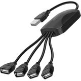 Akyga - AK-AD-13 - USB 2.0 Hub - 4 Poorten - Inclusief USB Kabel