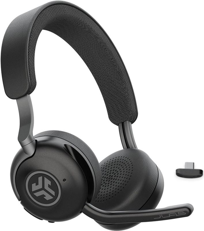 JLAB Epic Work - Draadloze Headset - 90 uur Batterij - Bluetooth Dongle - Voor Laptop en Computer
