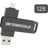 DJTechTools Chroma (128 GB, USB-A, USB-C), USB-stick, Grijs