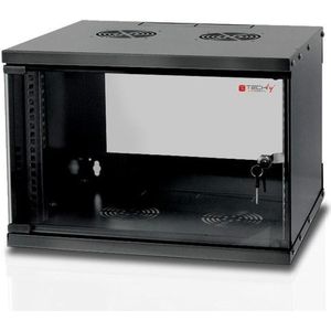 Techly - I-CASE EL-1006B32 - Rack - Zwart - 6U Wandrek - 19 inch