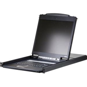 Aten Technologie 8-poorts 19" LCD KVM-switch, KVM schakelaars, Zwart
