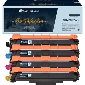 G&G - TN-247CMYK - Toner vervangt Brother TN-247 - Combi-Pack Zwart Cyaan Magenta Geel