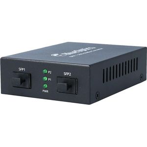 BlueOptics Gigabit Ethernet Media Converter 2x SFP, Zendontvangers, Zwart