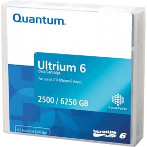 Quantum Datacartridge LTO6 Media Ultrium 2,5/6,25TB (LTO-6 Ultrium, 2500 GB), Patroon