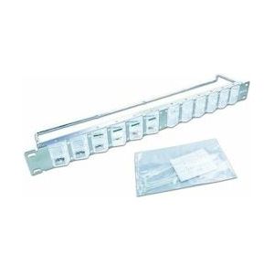 Wirewin 24-poorts 1U patchpaneel voor Keystone, Server accessoires, Grijs