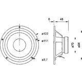 Visaton W 100 S - 8 Ohm 3.4 inch 9.4 cm Midwoofer 30 W 8 ?