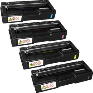 Ampertec, Toner, 4 Kompatible Toner ersetzt Ricoh MC250H Multipack KCMY (BK)