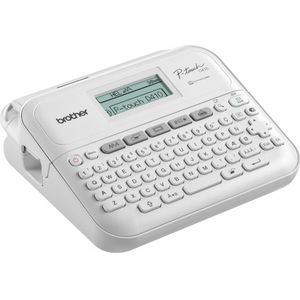 Brother PT-D410 P-touch desktop labelprinter, tot 18 mm, USB, Etiketteringsapparaat, Wit