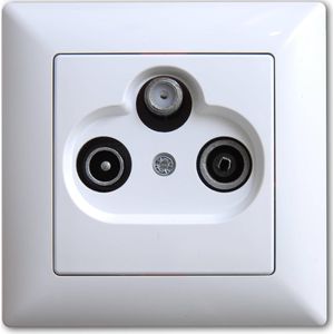 Gunsan Visage Multimedia Sat TV Radio Eindaansluiting Antenne-aansluiting Wit, Knoppen + Schakelaars, Wit