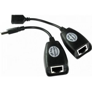 RS PRO USB extender, 50m, USB 1.1, CATx 1-poorts, 70 X 30 X 19mm lokaal apparaat, Netwerkschakelaar
