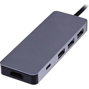 T'nB T"nB HUBALU6 interface hub USB 3.2 Gen 1 (3.1 Gen 1) Type-C Grijs (USB-C, 6 ports), Docking station + USB-hub, Grijs