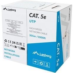 Lanberg Kabel Lan Utp Kat.5e 305m Drut Cca Szary Fluke Passed (U/UTP, CAT5e, 305 m), Netwerkkabel